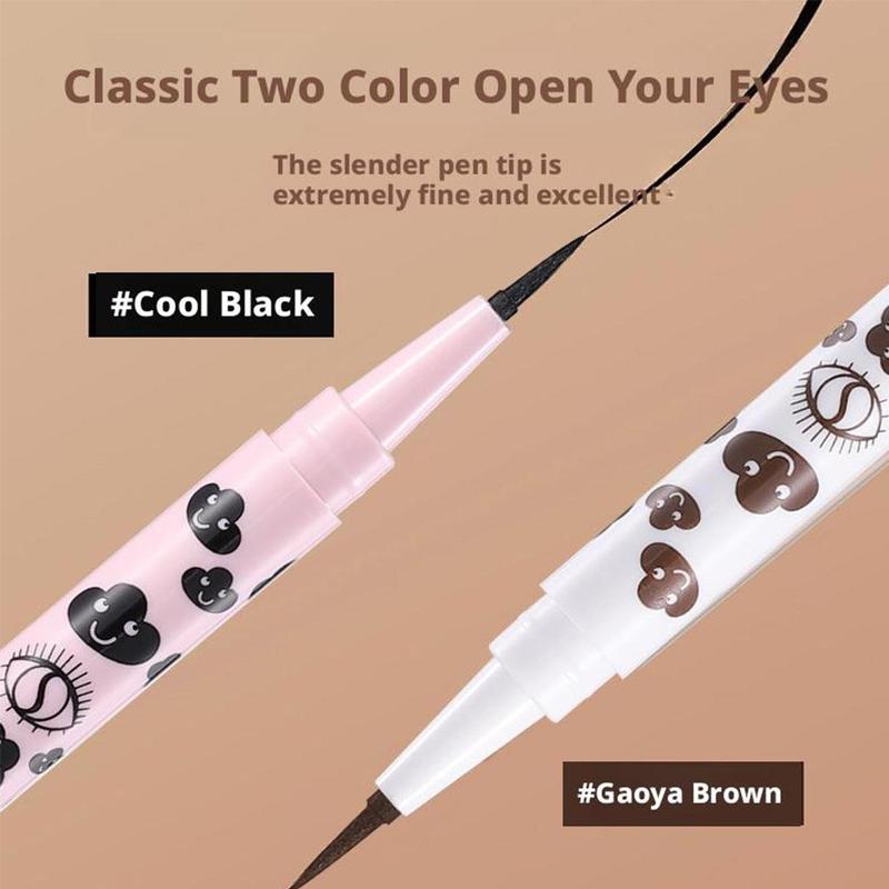 Product Introduction of Liquid Eyeliner Eyebrow Pencil Soft Brush Tip Line Smooth Waterproof Sweatproof Long-lasting Natural Non-fading Eye Makeup 16