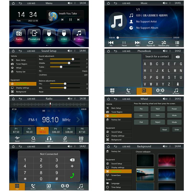 Product Introduction of Compatible with 7inch Dual-Socket MP5 Player - Wireless CarPlay with Microphone for Car Central Control Integrated System 50