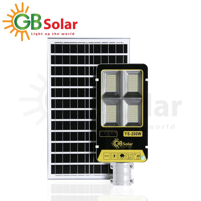 Đèn Năng Lượng Mặt Trời Bàn Chải 100W, 200W, 300W, 400W, Vỏ Nhôm Nguyên Khối, Hàng Chính Hãng Công Ty GB Solar Bảo 3 Năm + Tặng Đèn Chống Trộm Năng Lượng 190k dentru congnangluong đèn  năng 3
