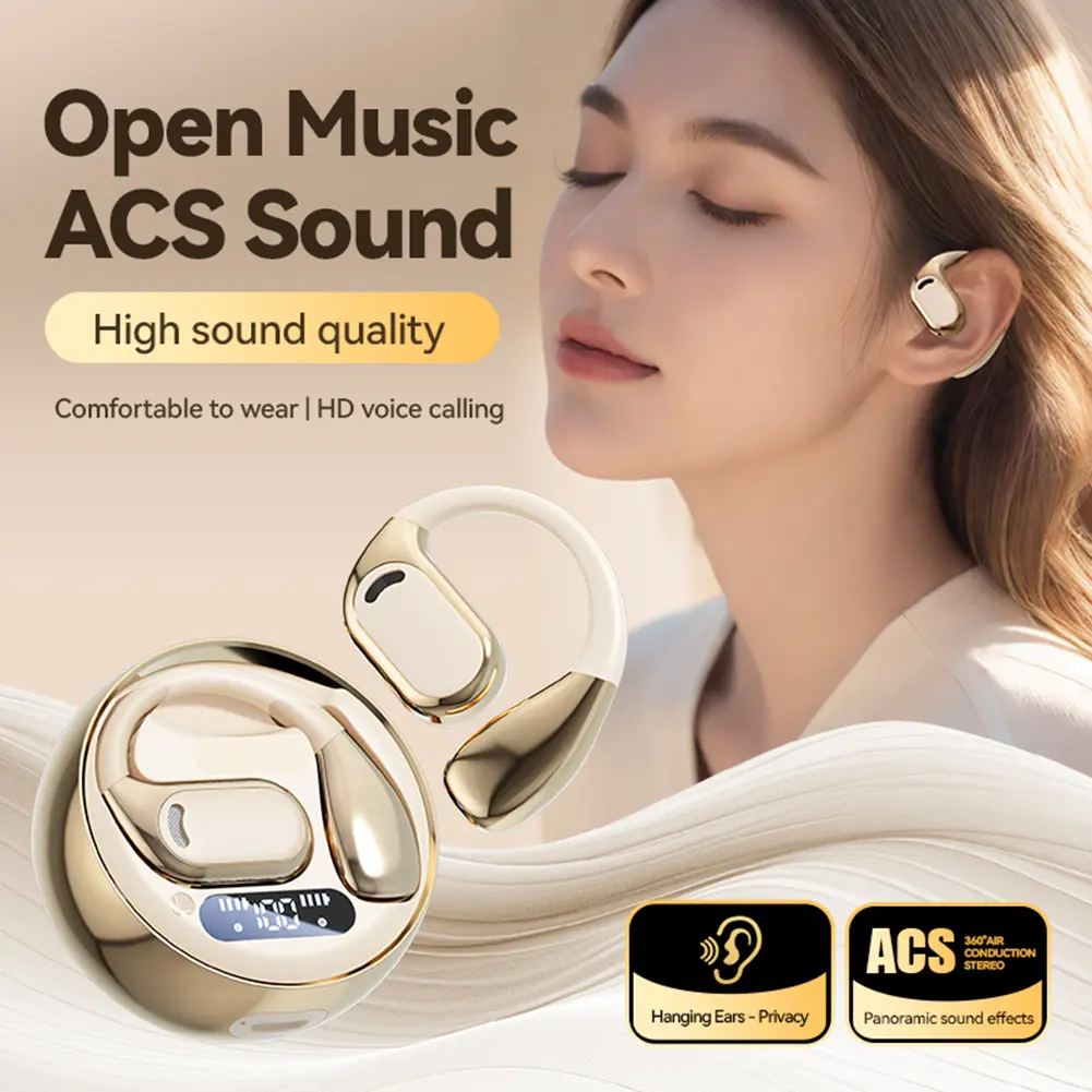 M76 Language Translator Earbuds 144 Language Real-time Two-Way Bluetooth-Compatible 5.4 Wireless Device Translation Earphones