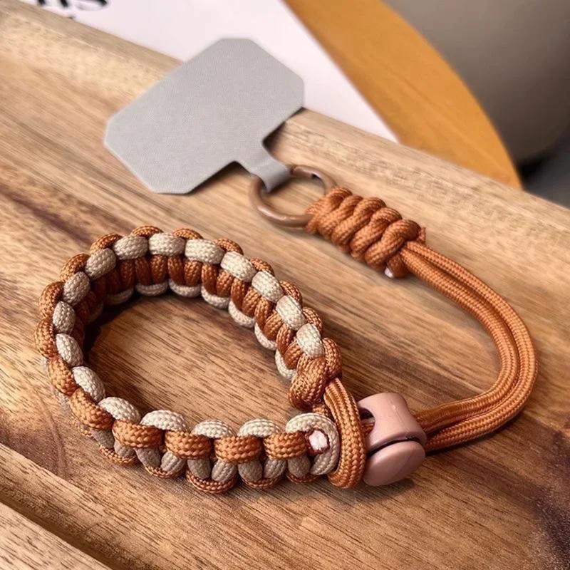 Product Introduction of Suitable for all mobile phone series,iPhone， outdoor anti loss hanging card bracelet, hand woven jewelry, adjustable length, multi-functional universal mobile phone wristband holder 11
