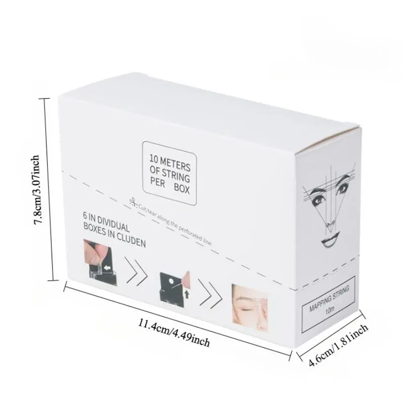 Eyebrow Positioning Line, 6 Counts/set Eyebrow Measuring Ruler, Professional Eyebrow Measuring Tool, Makeup Tool for Women 1