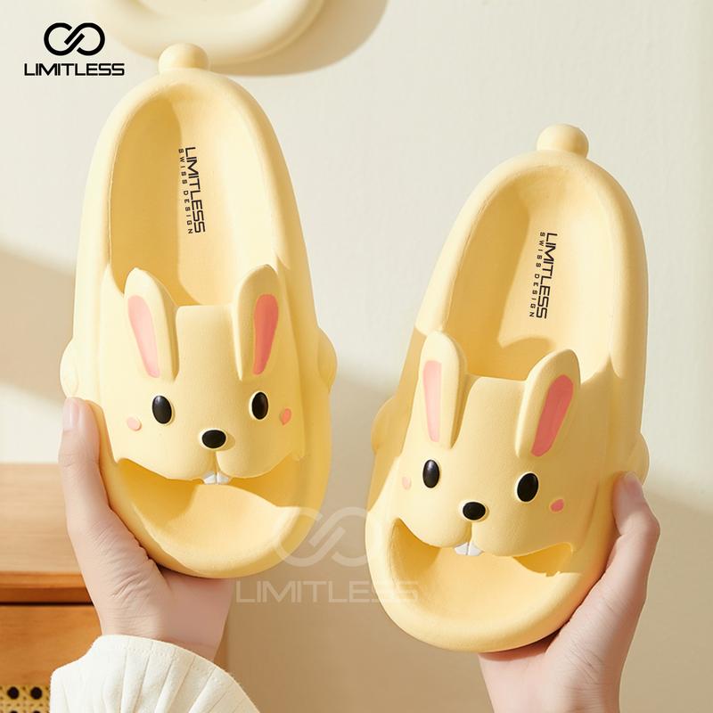 Limitless - Sandal Bunny Wanita Selop Rumah Sendal Slide Cewek Lucu Model kelinci Terbaru 2024 Black Pink - Size 30 - 41 Shoes Merah ( Jelly ) sandal  couple  ber2 6