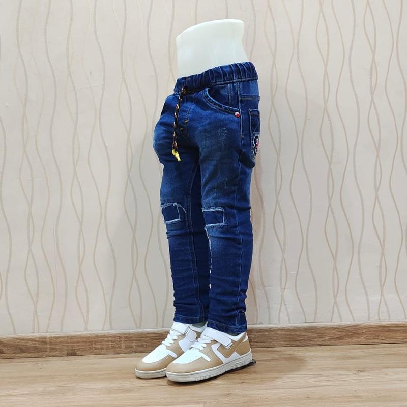 Celana Panjang Jeans STRECH Anak Laki Usia 4 - 12 Tahun Bahan Jeans Stretch / Melar Model Sobek Lutut Gaul Tidak Tembus Anak Laki-laki Keren Motif Fashion Bordir 8