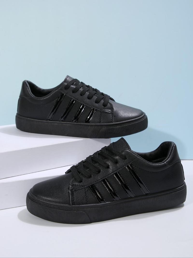 Product Introduction of Women's Fashionable Lace Up Low Top Sneakers, Casual Comfortable Breathable Sports Shoes, Female All-match Round Toe Shoes for Daily Wear 8