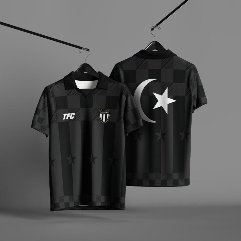 Product Introduction of TFC Black Jersey Terengganu Retro Collar Unisex Shirt 2