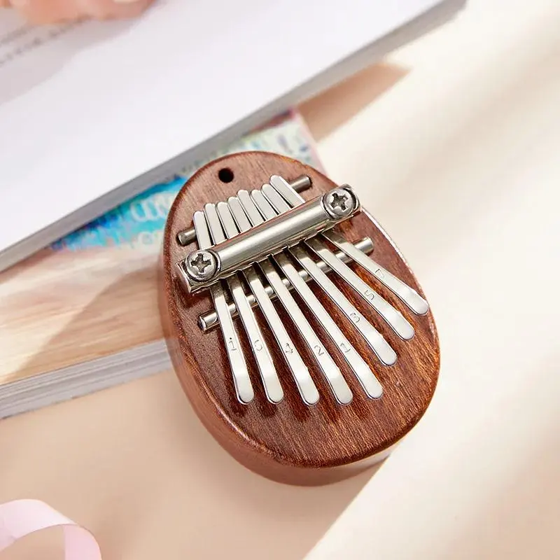 Wooden Mini Thumb Piano Musical Toy, 1 Count 8 Tones Portable Beginner Finger Piano, Music Accessories For Teenager 6