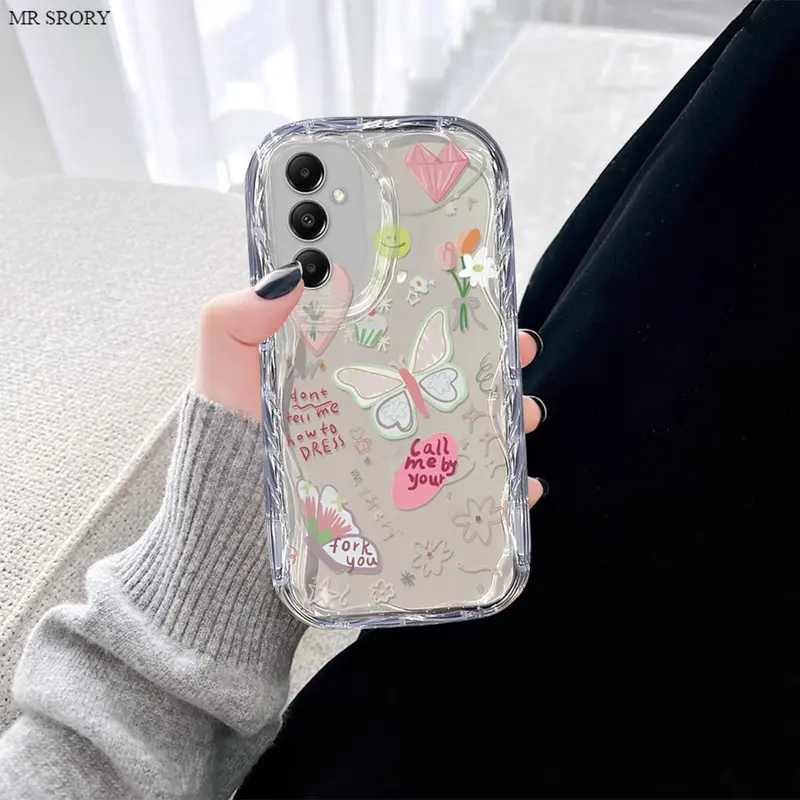 Case Samsung A05S A05 A04 A04S A04E A03 A03S A03 CORE A02S A50 A50S A30S A30 A20 A20S A10 A10S M10 Softcase casing silikon kupu kupu butterfly transparan shockproof SS871 RM 4