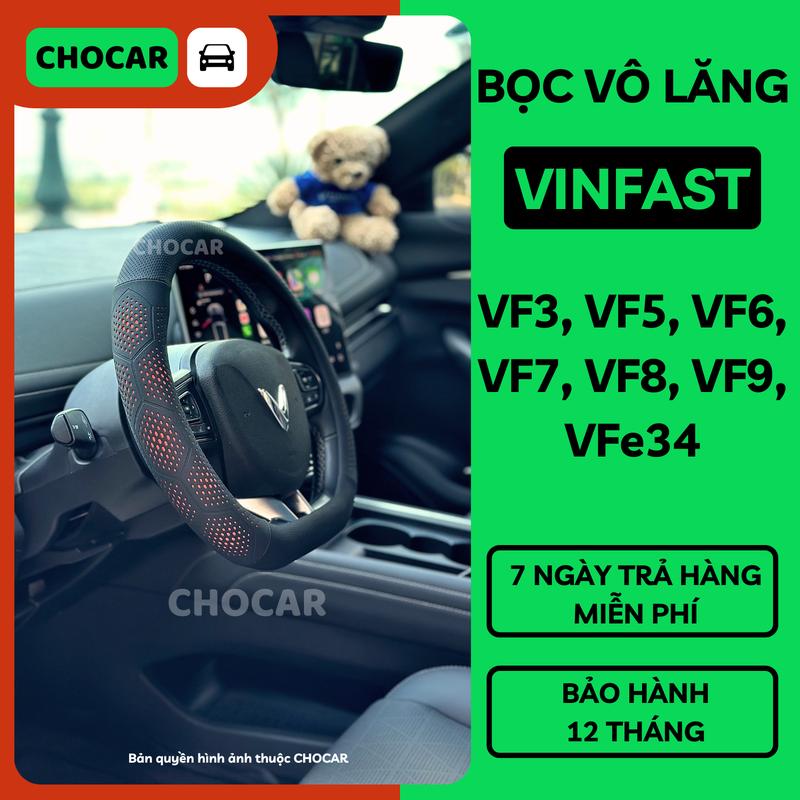 Bọc Vô Lăng Ô Tô Vinfast 3D Da Nappa; Phù hợp cho VF3, VF5, VF6, VF7, VF8, VF9, VFe34