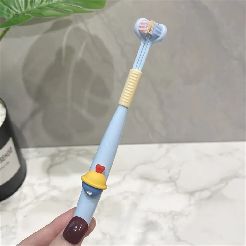 Bàn Chải Đánh Răng Trẻ Em, Thiết Kế Hình Chữ U Ba Mặt Hoạt Hình, Lông Bàn Chải Mềm 3D, Làm Sạch Hiệu Quả, Thích Hợp Để Chống Sâu Răng, Bàn Chải Khe Hở 6