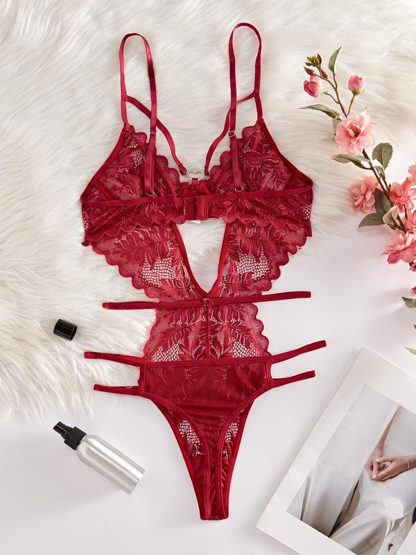 Women's Lace Cut Out Bodysuit, Sexy Comfy Breathable Underwear for Daily Wear, Women's Bodysuit for All Seasons 7