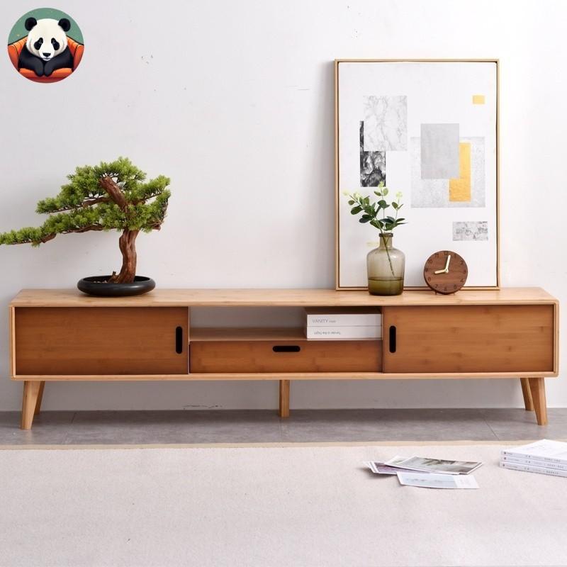 【SG Sales】Solid Wood TV Cabinet, Floor Cabinet, Modern Minimalist Small Unit, Low Cabinet, Living Room Storage Cabinet, Combination Table 1