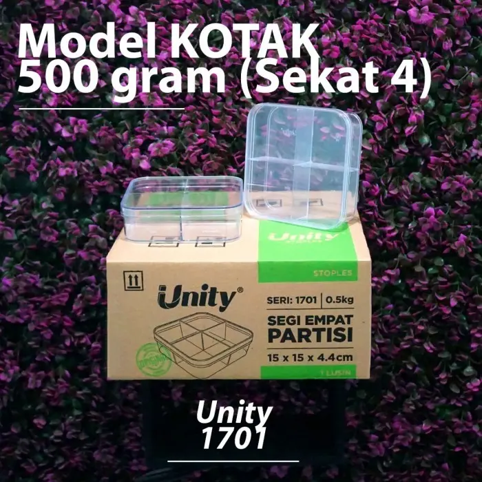 Toples Unity 1701 - Model Kotak - Volume 500 gram - 0.5 kg