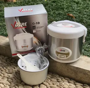 AdvanceE Rice Cooker Mini G10 1.2 Liter -1 element Panci Aluminium Bagian Dalam Listrik Putih Wadah mejikom penanak nasimurah
