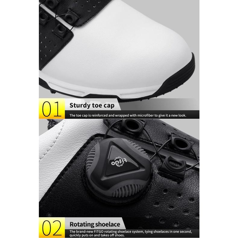 Product Introduction of [PGM] Golf Shoes Rotation Shoelace Sneakers New Design 4 Color Good Quality Waterproof Men Sport Shoe With Anti-Skid Sole XZ096 37