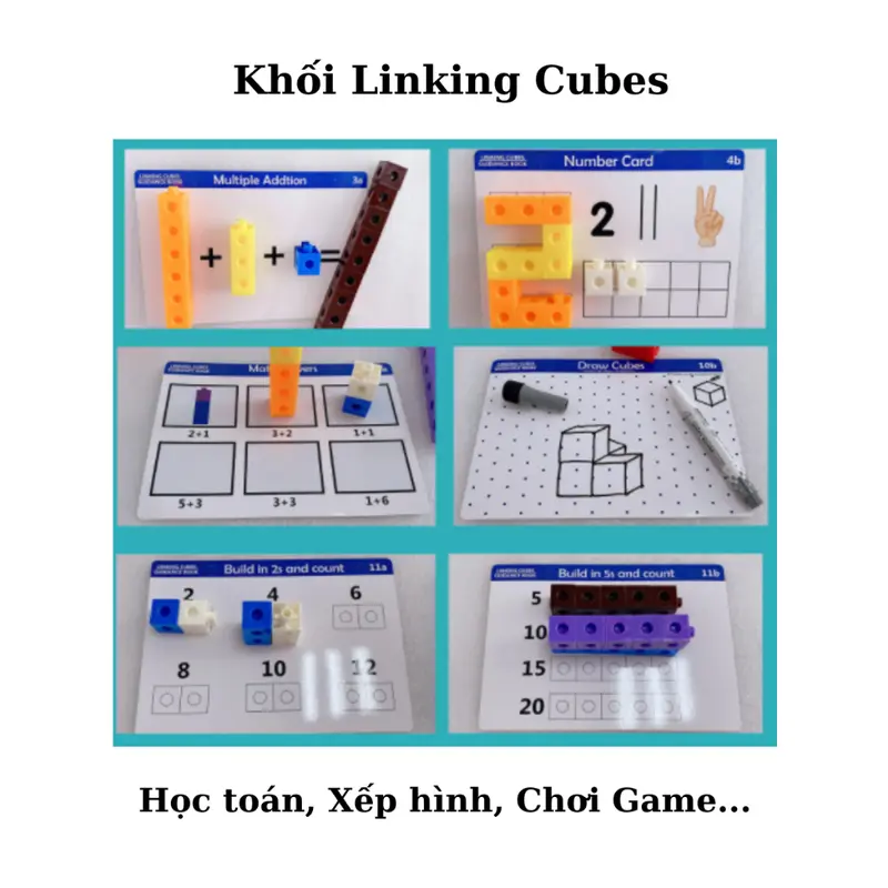 Đồ chơi giáo dục NUMBER BLOCK Linking Cubes học toán và xếp hình sáng tạo 100 khối NumberBlocks. 7