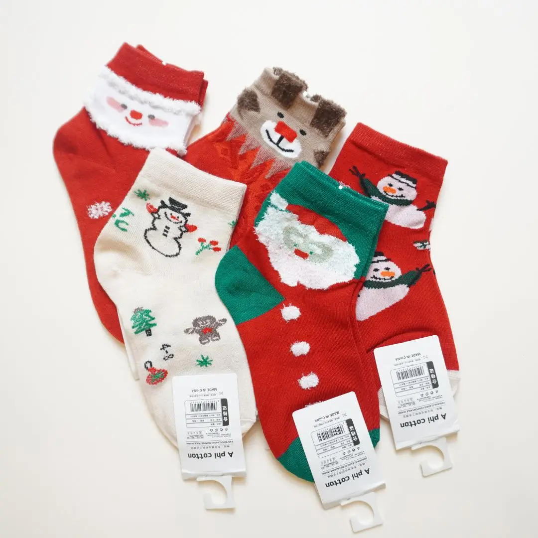 Tất Noel Cho Bé Trai Bé Gái Từ 1-12 Tuổi Vớ Thu Đông Họa Tiết Giáng Sinh Hình Thú Đáng Yêu Cho Bé BL HALO TAT14