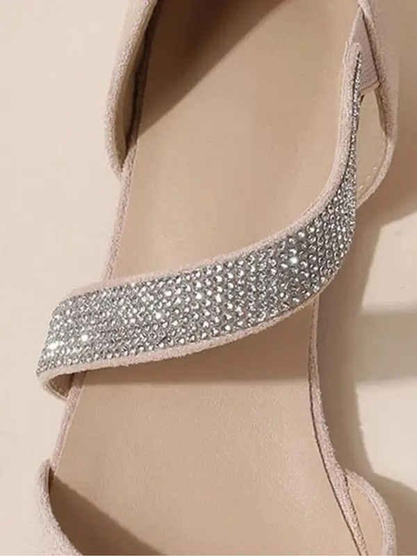 Women's Fashionable Rhinestone Decorated Pointed Toe Flat Shoes, Elegant Casual Slip on Shoes for Party, Daily Clothing Decor for Women & Girls, Footwear 8