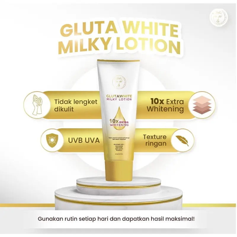 SKINFLAIR GLUTAWHITE MILKY LOTION | GLUTATHIONE BODY SCRUB TONE UP BOOSTER Mencerahkan Tubuh 0