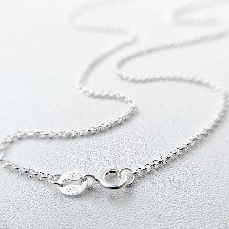 Kalung Rantai Rolo Bulatan, Perak Tulen 925 Sterling, 1.3mm, - TikTok ...