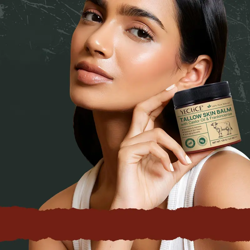 Tallow Skin Balm, Moisturizing Body Cream, Multipurpose Hydrating Body Cream, Moisturizer Suitable for The Whole Body, Brightening Firming Soothing Body Care Product for Women & Men, Cosmetic 8