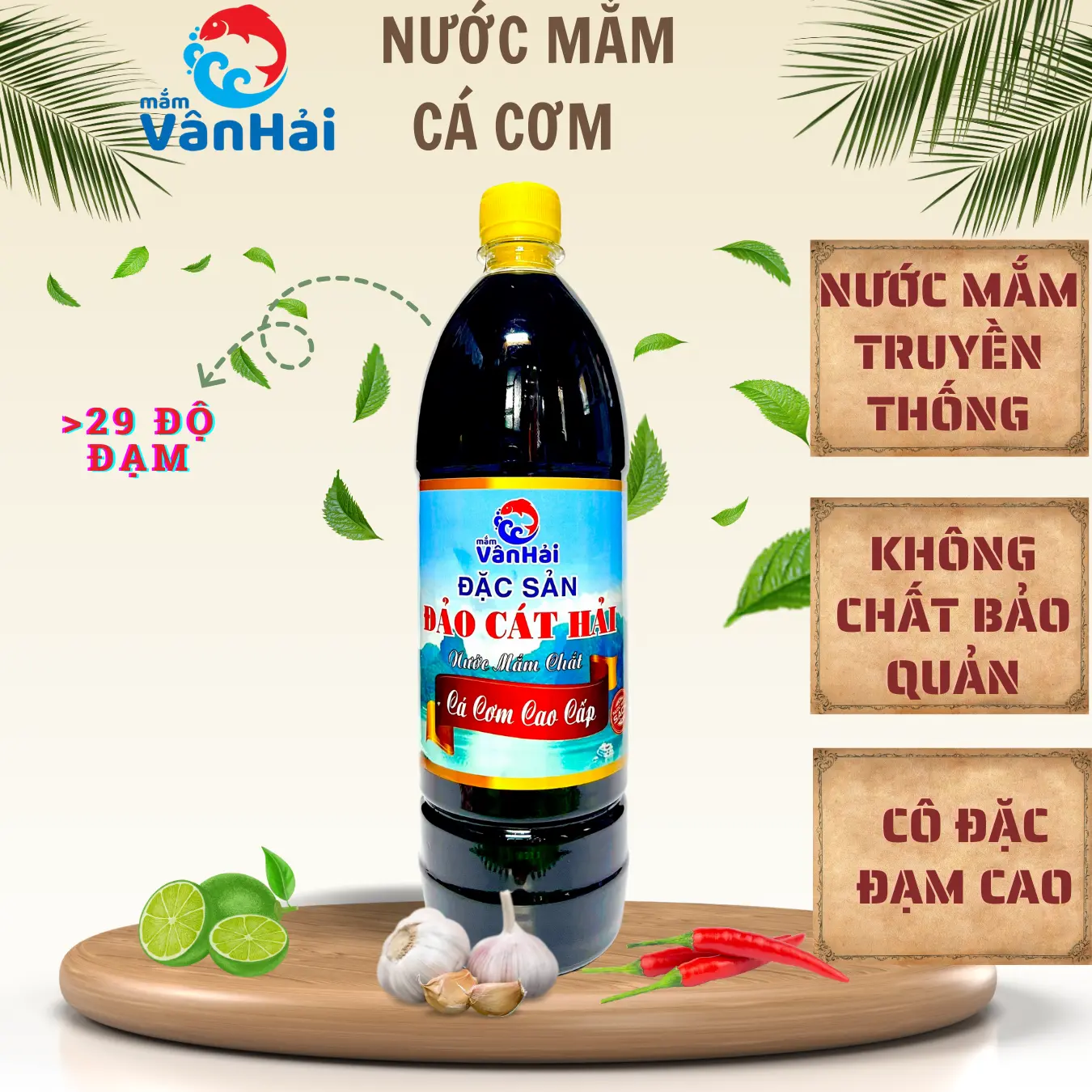 Nước Mắm Chắt Cá Cơm Đen Cao Cấp (1l)-Đặc sản đảo Cát Hải Nước Sốt Gia Vị