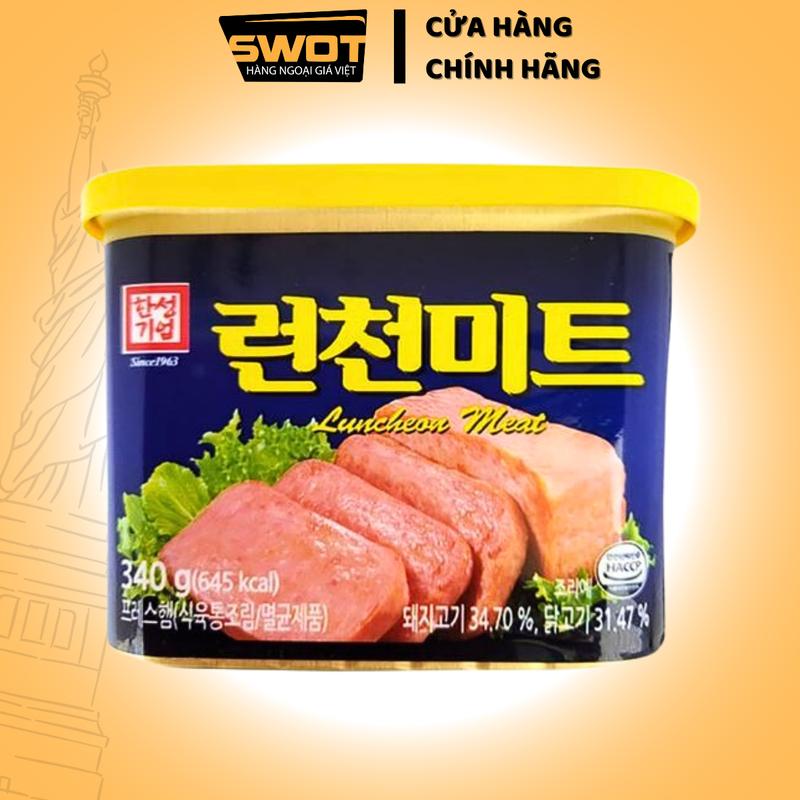  Thịt Hộp Spam Lunchoen Meat Hàn Quốc 340g thơm ngon làm được nhiều món ăn hấp dẫn - SWOT 