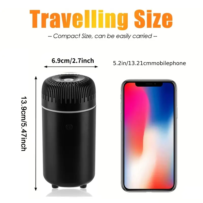 Car Air Freshener, USB Powered Car Aromatherapy Diffuser, 7 Color Changing Night Light Air Humidifier, Universal Car Accessories 4