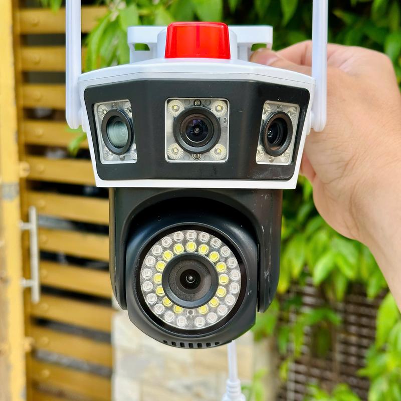  Camera YOOSEE 4 Mắt Q56  PHIÊN BẢN 2025  Xem 3 Khung Hình 15M Rõ Nét Xoay 360 Độ- Đàm Thoại 2 Chiều- Báo Động Chống Trộm- Ban Đêm Có Màu- Wifi Không Dây Ngoài Trời Led Chụp Ảnh 