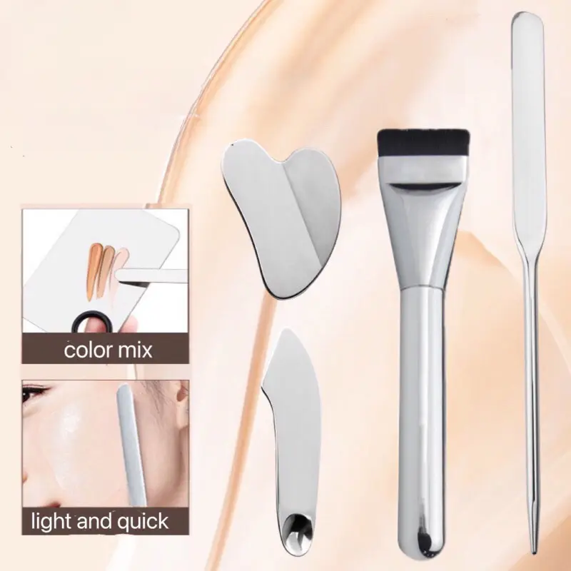 Foundation Spatula Stainless Steel Makeup Spatula Foundation Cream Nail Mixing Stick