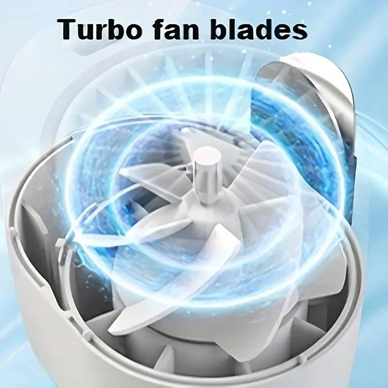 Portable Mini Clip-on Fan, USB Rechargeable Fan with 3 Speed Settings, Ergonomic & Easy-to-carry Personal Cooling Device for Multi-position Cooling 6