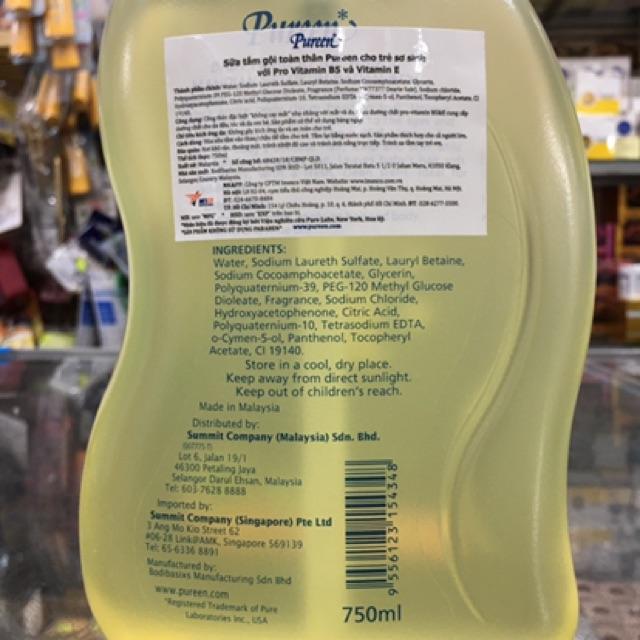 Sữa Tắm Gội Toàn Thân 2 IN 1 Pureen 750ml 7