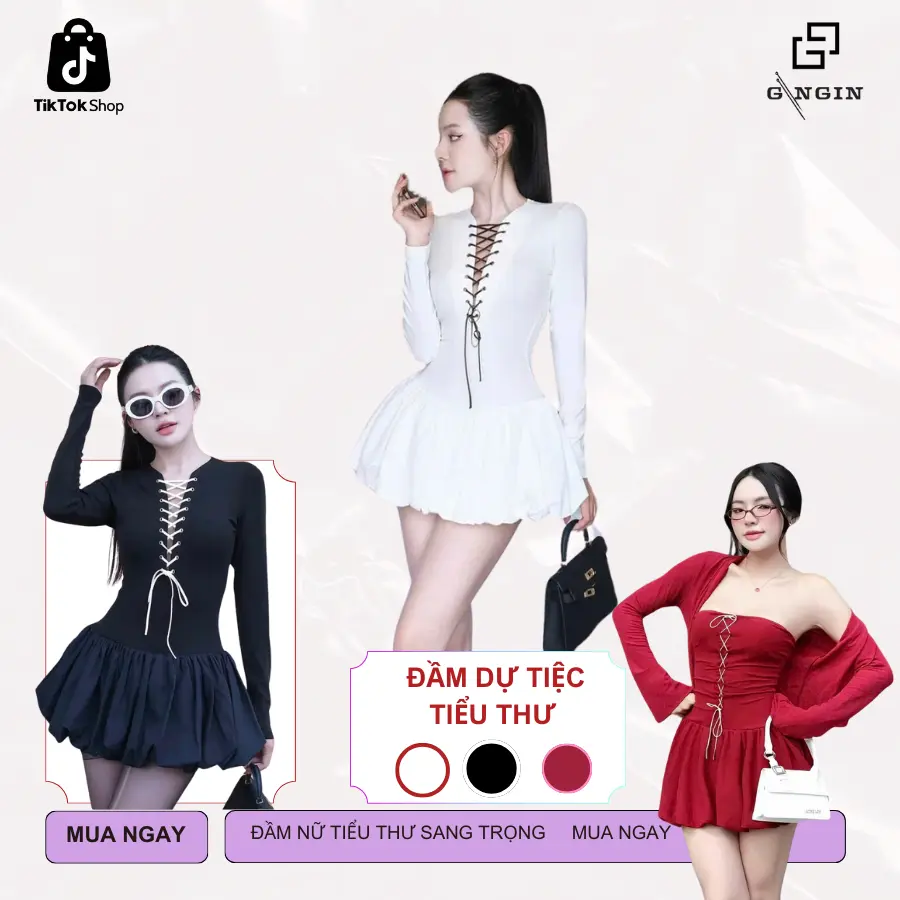 Đầm nữ dữ tiệc, Đầm Cổ Cúp - Dáng Váy Corset Balloon tôn dáng, sang trọng