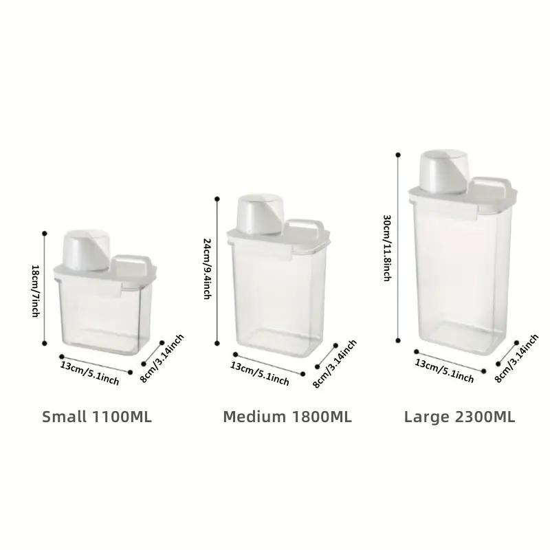 Clear Cereal Container with Cup, 1 Count Portable Rice Dispenser, Food Storage Container for Home Kitchen Supplies 1