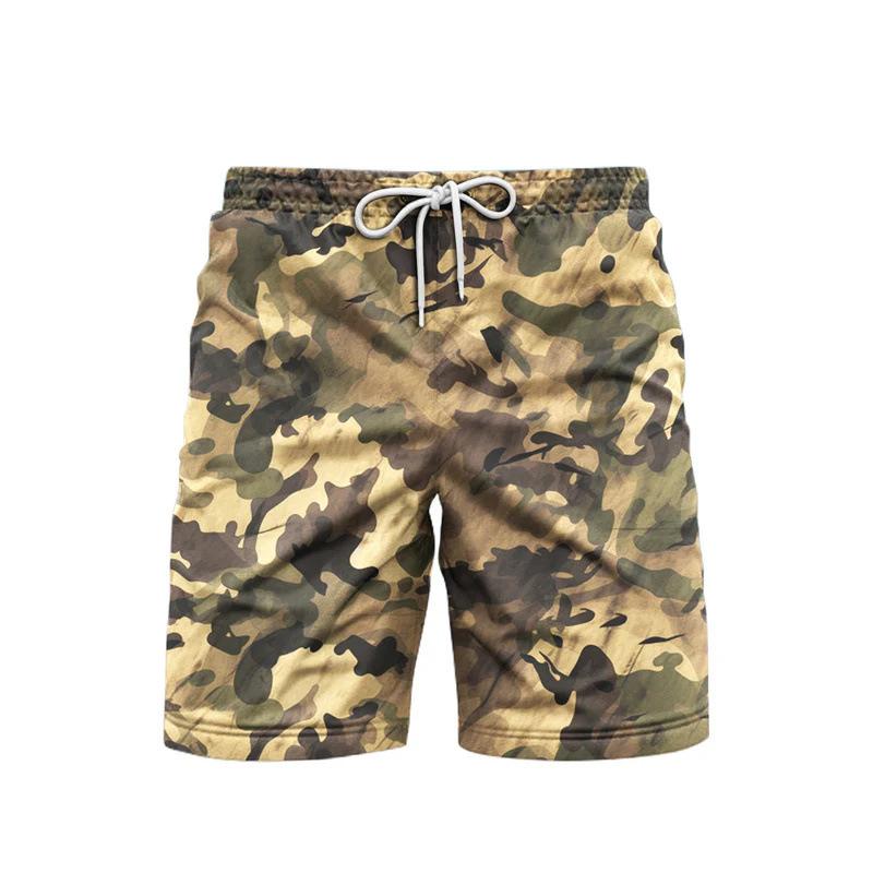 Product Introduction of 2025 New European and American Trade Casual Versatile Fashion Trend High Quality Men's Camouflage Casual Shorts 12
