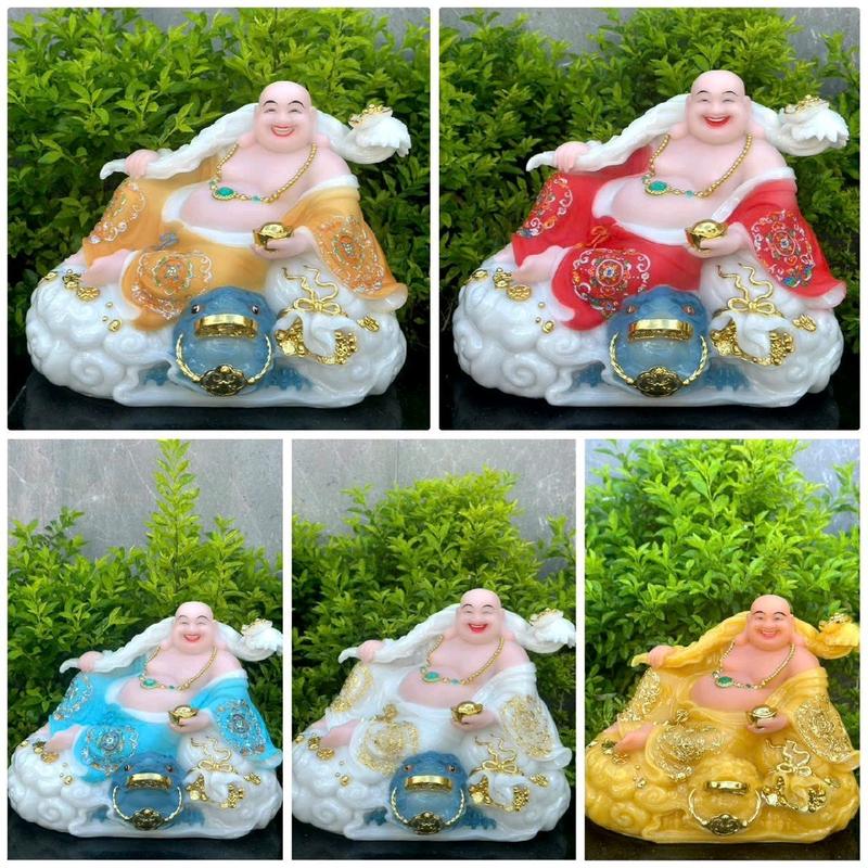 Tượng Di Lặc Phú Quý áo gấm ( chất liệu đá cao cấp . ngang 50cm cao 40cm ) 0