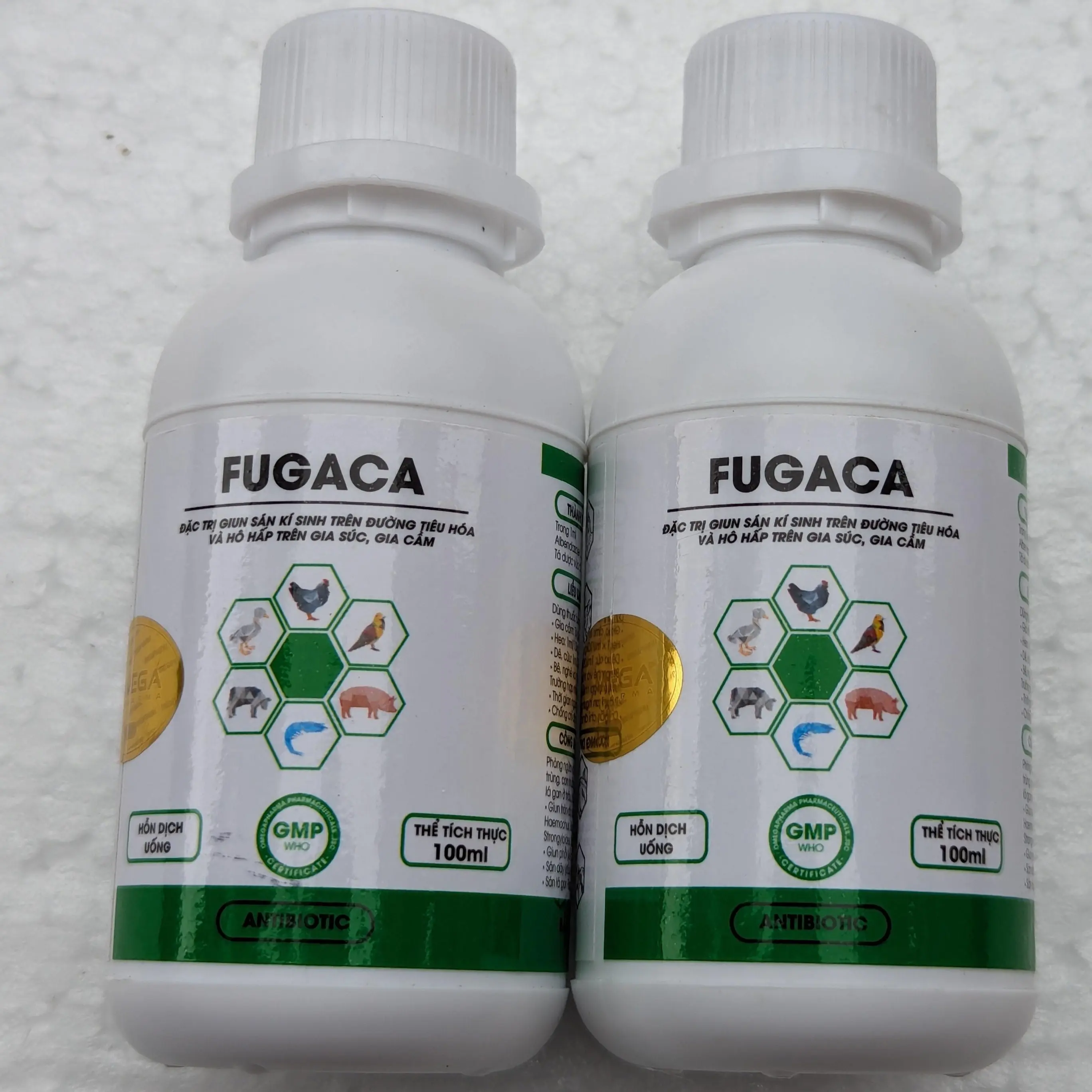 1 lọ FUGACA 100ml dạng dung dịch nước Đặc trị giun sán ký sinh trên đường tiêu hóa và hô hấp cho chó mèo, gia súc, gia cầm, chim cảnh - - Công ty CP Agriviet.,JSC