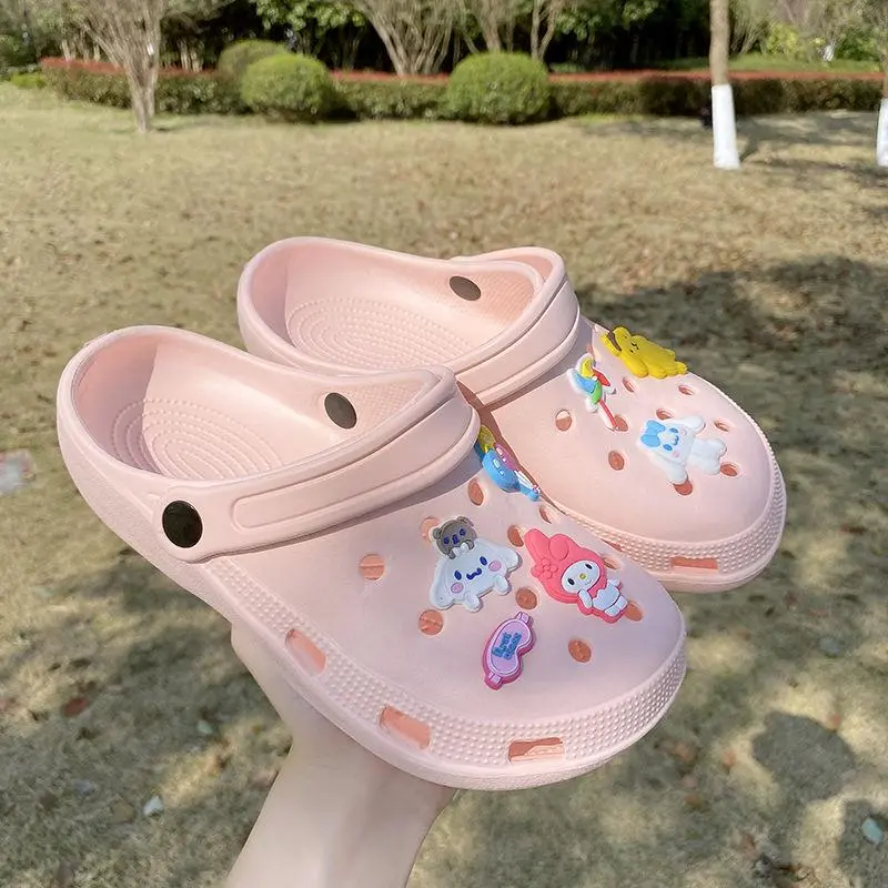 Men Beach Sandals Women Casual Outdoor Hole Beach Lightweight Shoes For Travel bathroom slippers  Home indoor anti slip flat Boys and girls couple