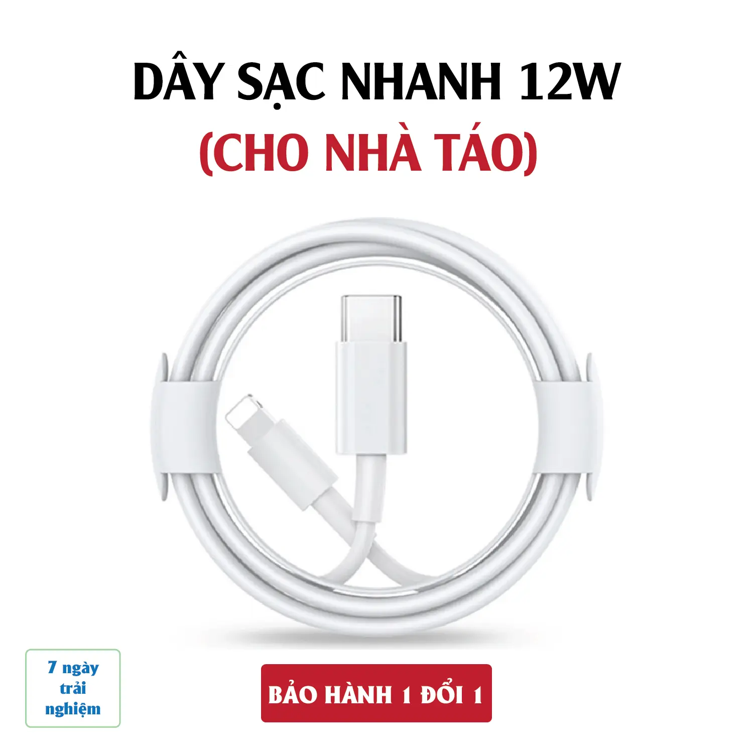Dây sạc nhanh 12W dành cho 5 - 15PRM - Cáp sạc nhanh điện thoại - Dây sạc điện thoại. Phụ Kiện Điện Thoại.