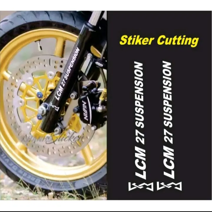 stiker shok lcm 27 suspension original
