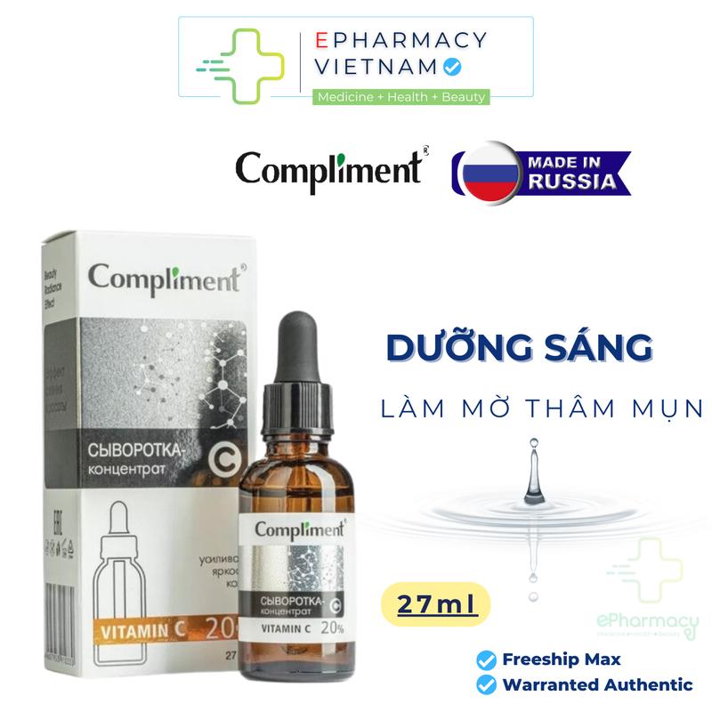 [HÀNG CTY] Serum COMPLIMENT Dưỡng Sáng, Cấp Ẩm Phục Hồi Cho Da 27ml 3