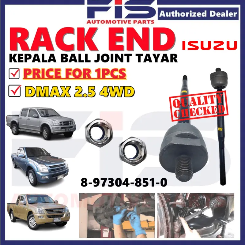 FIS Kepala Ball Joint Tayar Kereta Car Steering Rack End Tie - TikTok ...