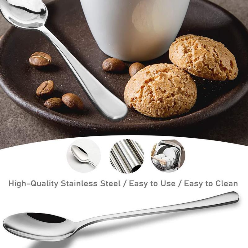 Product Introduction of 12 Pack Little Coffee Spoons, 410 Stainless Steel Mini Spoons for Demitasse Espresso Daily Use, 4.04 Inches 18