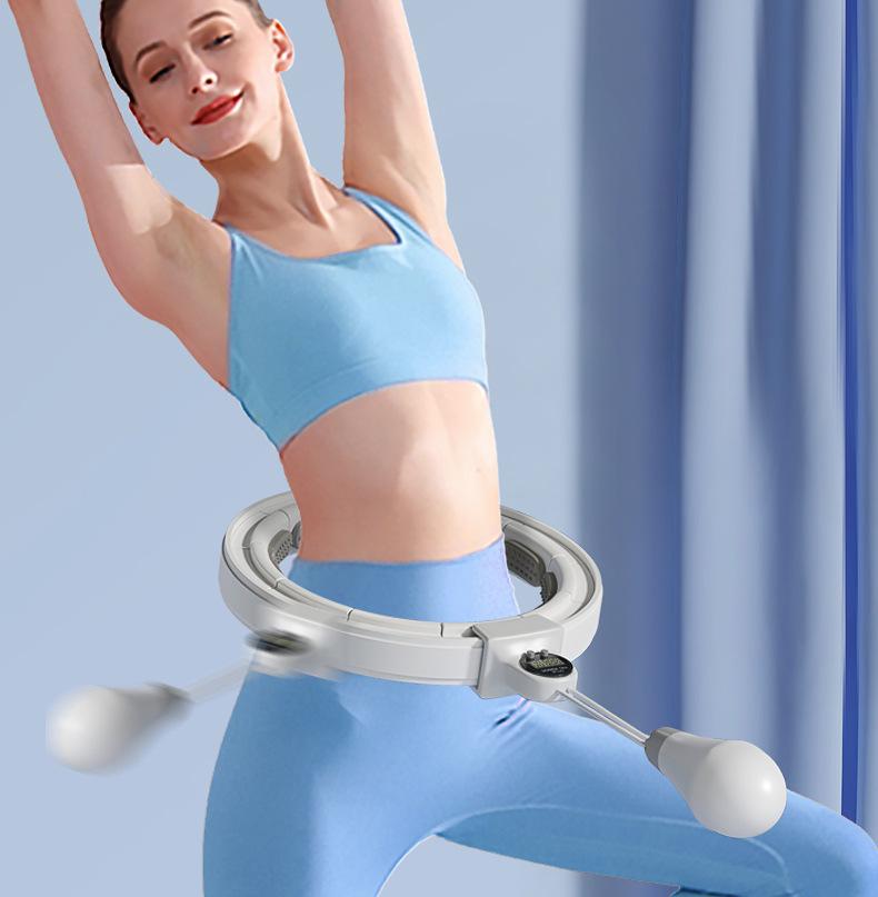 Product Introduction of Smart Hula Hoop Belly Contracting Beauty Waist Weight Reducing Fat Artifact Fitness Special Female Lazy Waist Slimming Belly Fat Burning Artifact 4