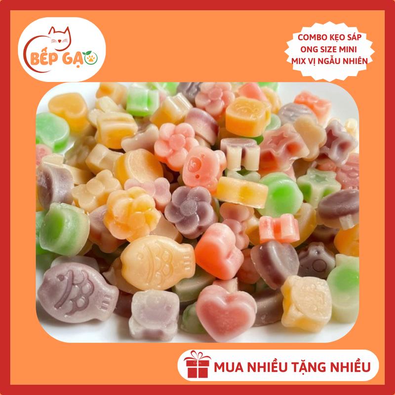 Kẹo Sáp Ong Combo 20 viên - 30 viên - 50 viên - 100 viên - 200 viên kẹo sáp mix vị size 1cm - Bếp Gạo Food