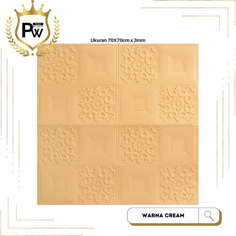 PAKET 10 LEMBAR [SERI C - 3MM] Wallfoam Dinding Dekorasi Ruangan 3D / Wallpaper Foam Motif Batik Untuk Plavon 4