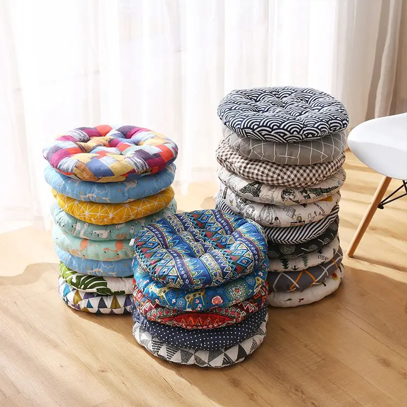Đệm Ghế, Dày Dặn, Hình Tròn, Chất Liệu Tatami, Thích Hợp Cho Học Sinh Và Giáo Viên, Thiết Kế Dễ Thương, Có Mông, Làm Bằng Vải Lanh Bông, Thảm Trải Sàn Mùa Hè
