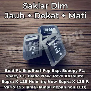 Saklar Lampu Dim 3 Fungsi Jauh Dekat Mati PNP Beat, Scoopy F1, Vario 125 Techno