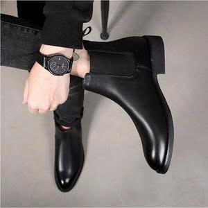 Giày chelsea boots da đen g1071 inichi studio