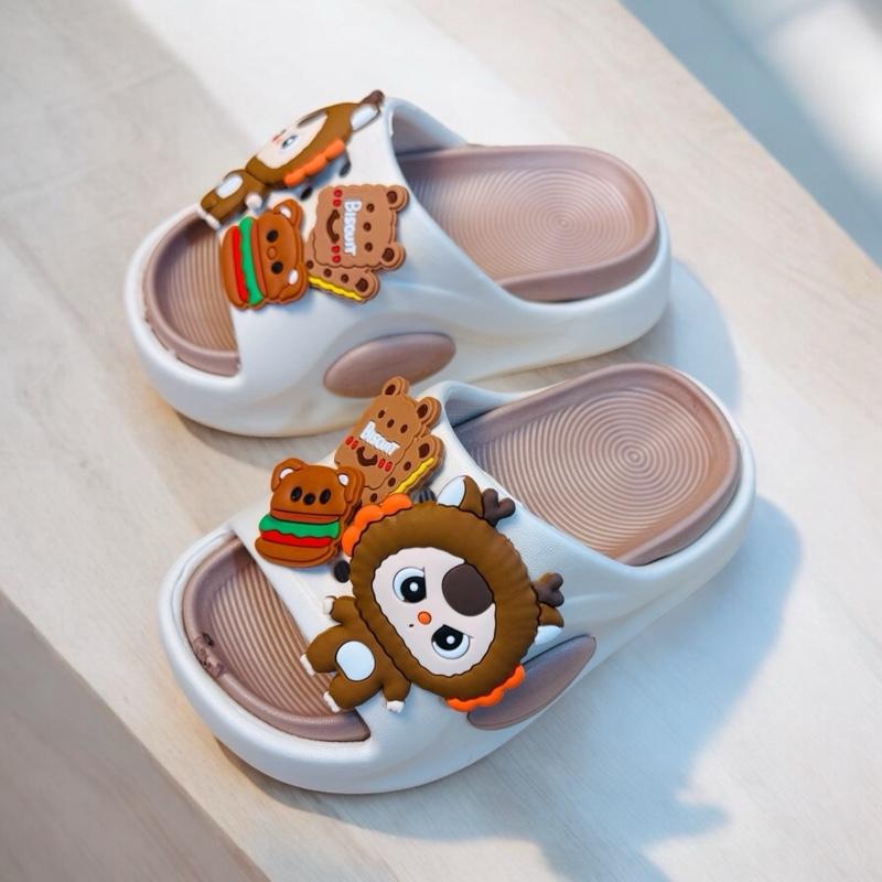 Dép bánh mì 2 lớp siêu nhẹ cho bé trai hình thỏ Babythree - tăng size dép nhỏ 3